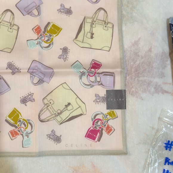 Colorful Handbag Print Scarf cotton handkerchief - Picture 2 of 4